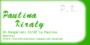 paulina kiraly business card